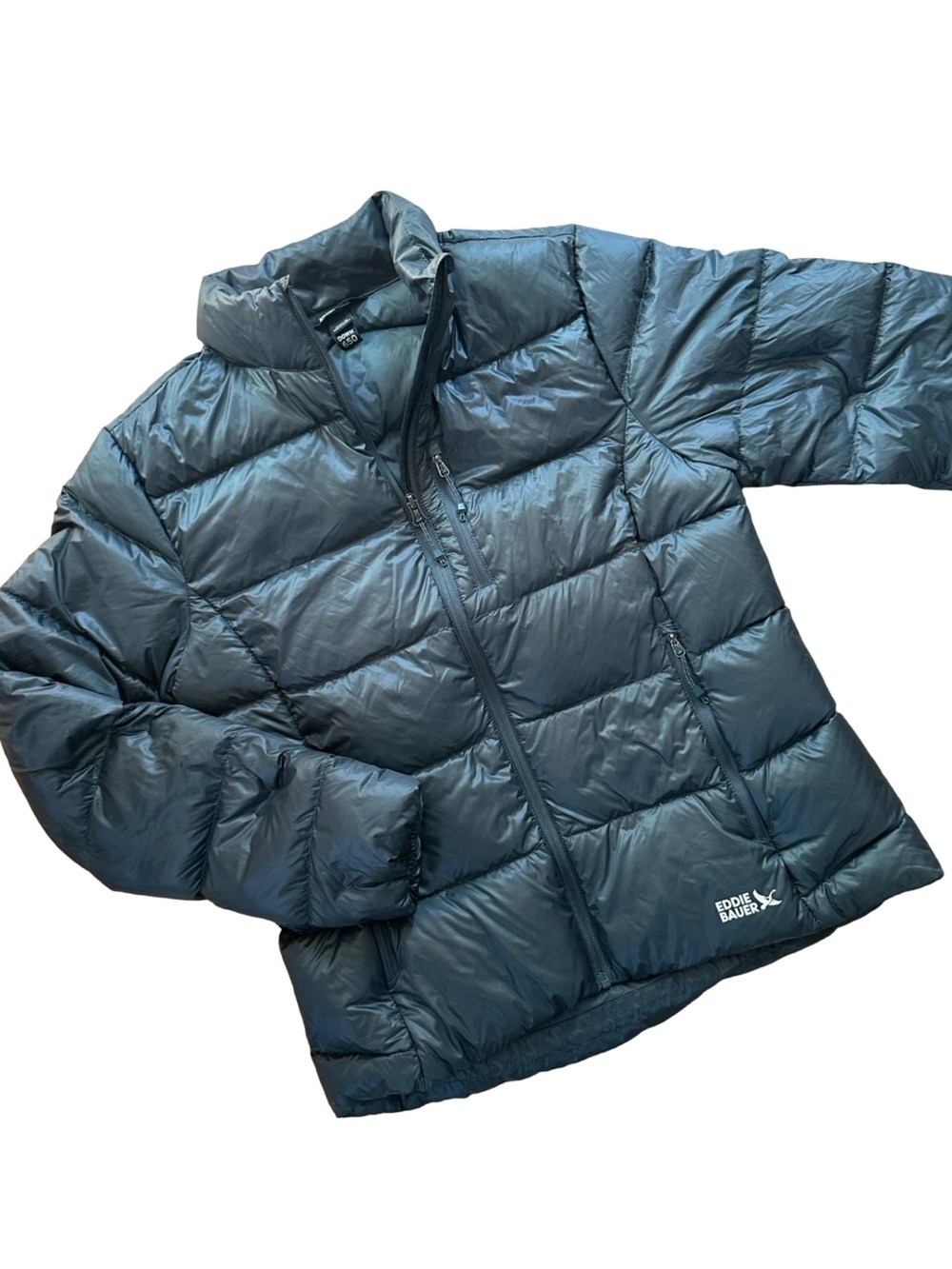 Eddie Bauer Dark Sage Green Down 650 Packable Puffer Jacket Women’s M